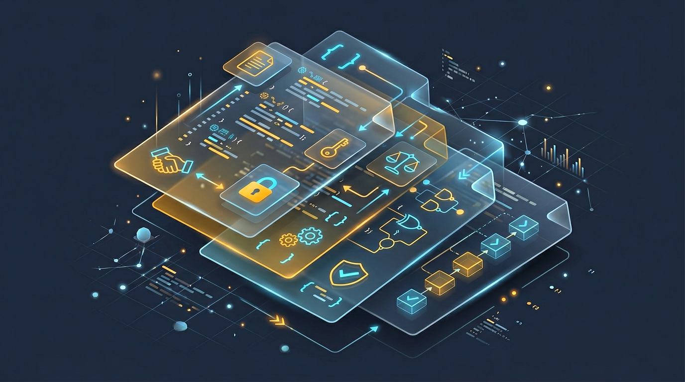 文档与代码层叠，表达智能合约自动化